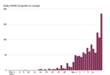 What will Canada’s Pandexit strategy look like? How officials are deciding (The Globe & Mail) Canada deaths bar chart